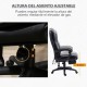 Vinsetto Silla de Oficina Giratoria con Altura Ajustable Masaje y Control Remoto Negra