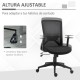 Vinsetto Silla de Oficina con Altura Ajustable y Reposabrazos Negra