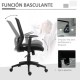 Vinsetto Silla de Oficina con Altura Ajustable y Reposabrazos Negra