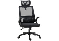 Vinsetto Silla De Oficina De Malla Giratoria Y Ajustable 58x61x102-119 Cm Negro