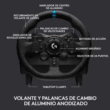 Logitech G923 Volante y Pedales para PS4/PS5/PC Compatible con F1 23 & Gran Turismo 7
