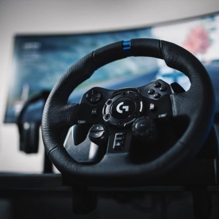 Logitech G923 Volante y Pedales para PS4/PS5/PC Compatible con F1 23 & Gran Turismo 7