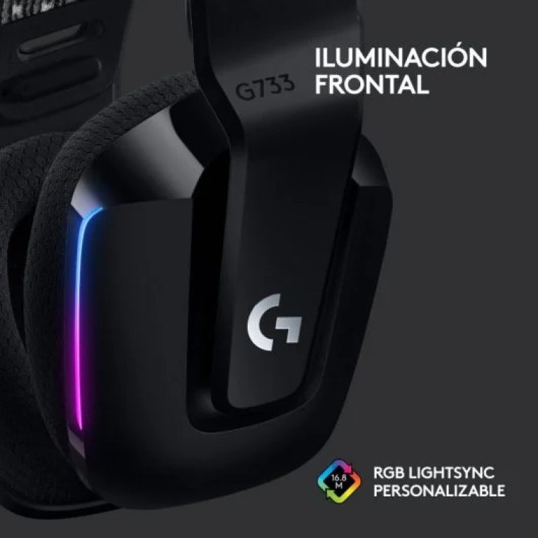 Logitech G733 Lightspeed RGB Auriculares con Micrófono Inalámbricos Gaming Negros