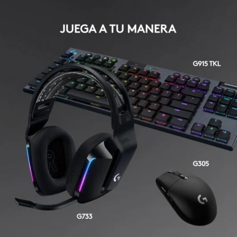 Logitech G733 Lightspeed RGB Auriculares con Micrófono Inalámbricos Gaming Negros