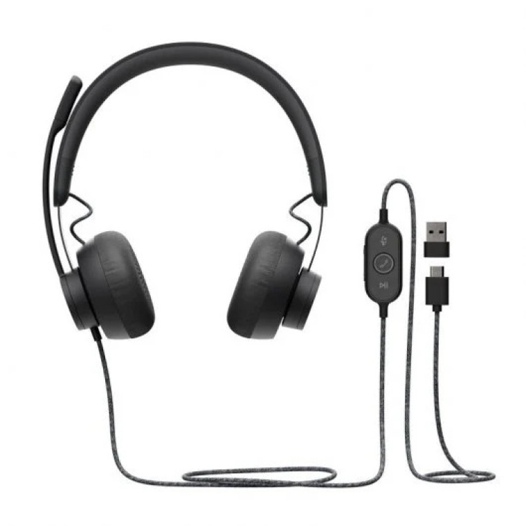 Logitech Zone Wired Auriculares USB con Micrófono y Cable con Audio Premium