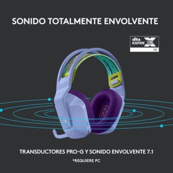 Logitech G733 Lightspeed RGB Auriculares con Micrófono Inalámbricos Gaming Lilas Logitech G733 Lightspeed RGB Auriculares con Micrófono Inalámbricos Gaming Lilas