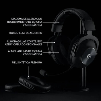 Logitech G Pro X Auriculares Gaming Inalámbricos con Lightspeed Negros