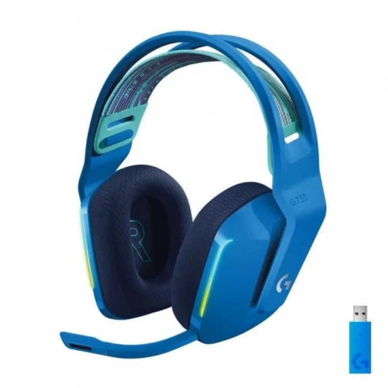 Logitech G733 Lightspeed RGB Auriculares con Micrófono Inalámbricos Gaming Azules