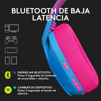Logitech G435 LIGHTSPEED Auriculares Gaming Inalámbricos Azules