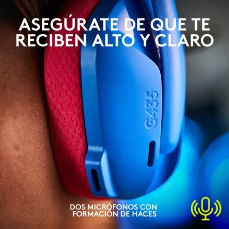 Logitech G435 LIGHTSPEED Auriculares Gaming Inalámbricos Azules