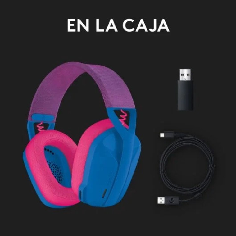 Logitech G435 LIGHTSPEED Auriculares Gaming Inalámbricos Azules