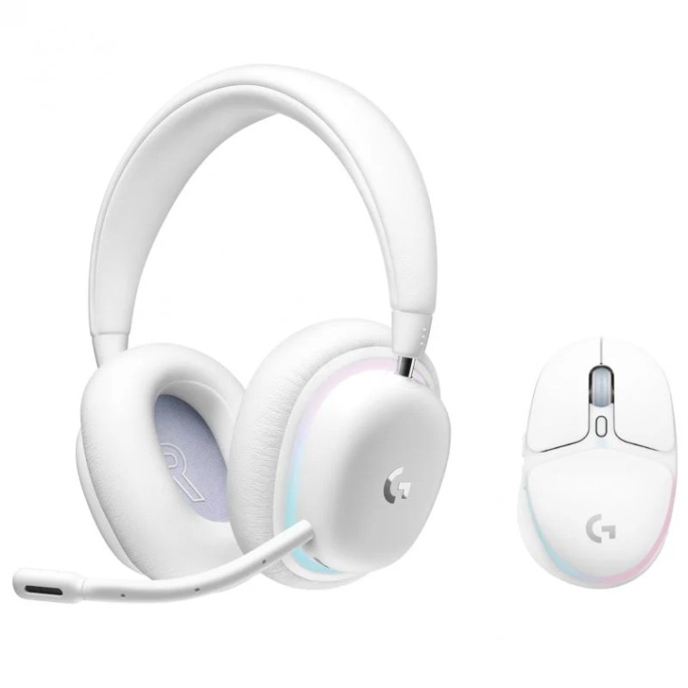 Logitech G735 Auriculares Inalámbricos RGB Blancos + Logitech G705 Ratón Inalámbrico 8200 DPI Blanco