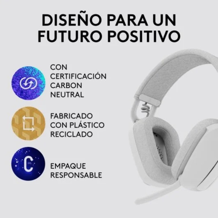 Logitech Zone Vibe 100 Auriculares Inalámbricos Blancos