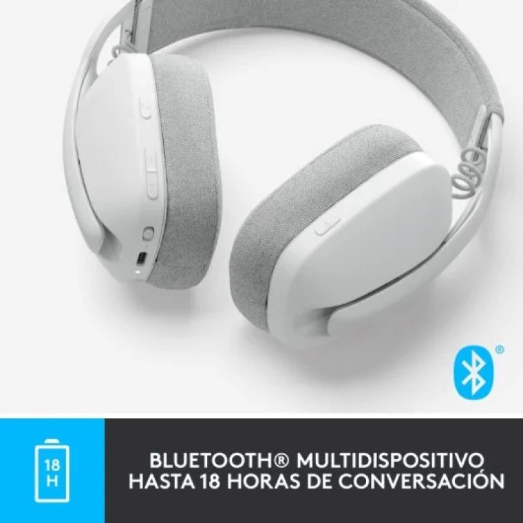 Logitech Zone Vibe 100 Auriculares Inalámbricos Blancos