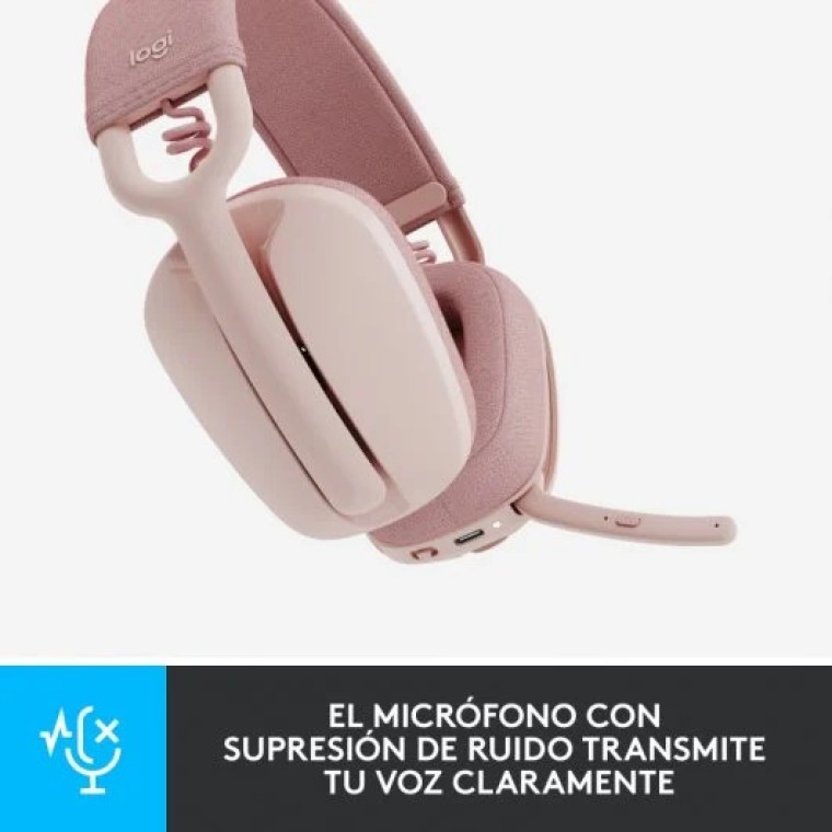 Logitech Zone Vibe 100 Auriculares Inalámbricos Rosas