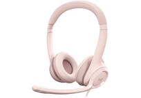 Logitech H390 Auriculares con Cable y Supresión de Ruido funciona con Chromebook Rosas