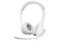 Logitech H390 Auriculares con Cable y Supresión de Ruido funciona con Chromebook Blancos