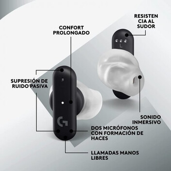 Logitech G FITS Auriculares Inalámbricos Gaming Negros