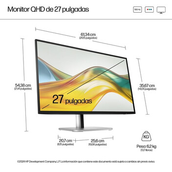 Monitor HP 27″ QHD 100Hz IPS Altura Ajustable USB HDMI DisplayPort VESA Flicker Free Monitor HP 27″ QHD 100Hz IPS Altura Ajustable USB HDMI DisplayPort VESA Flicker Free