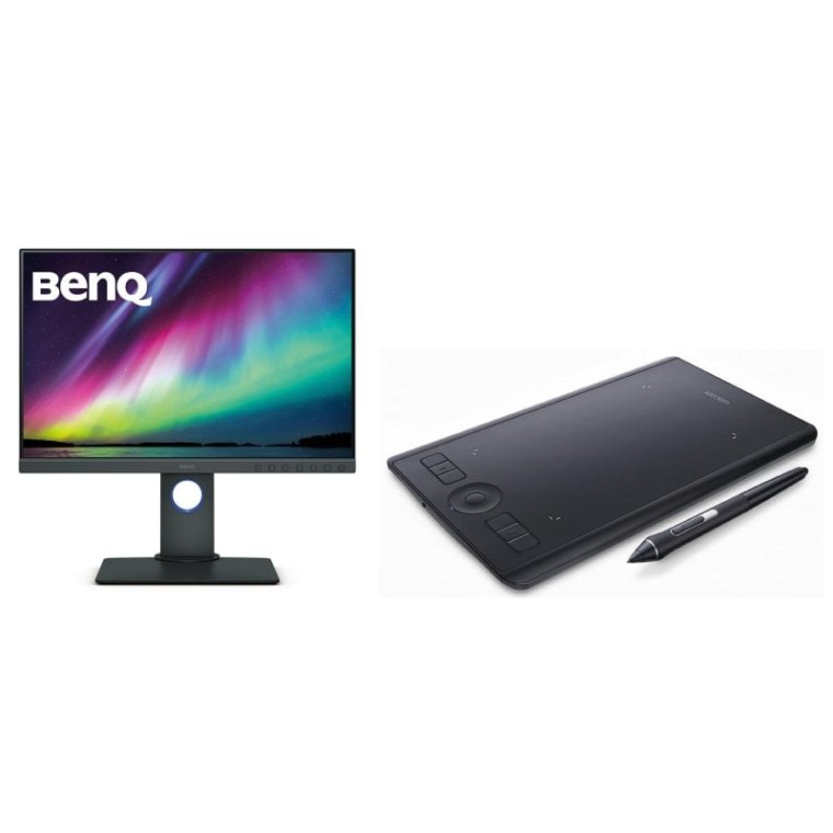 BenQ SW240 PhotoValue 24.1" LED IPS FullHD + Wacom Intuos Pro S Tableta Digital