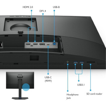BenQ SW272Q 27" Monitor para Fotografía LED IPS QHD ADOBE RGB Delta ≤1.5 Calibracion Hardware BenQ SW272Q 27" Monitor para Fotografía LED IPS QHD ADOBE RGB Delta ≤1.5 Calibracion Hardware