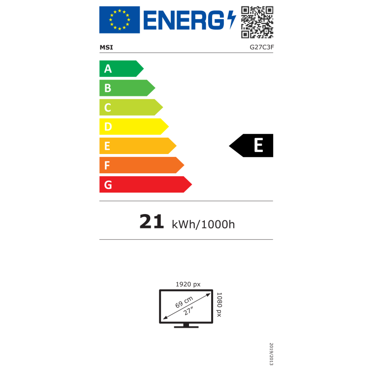 MSI G27C4 E3 27" LED FullHD 180Hz Curvo