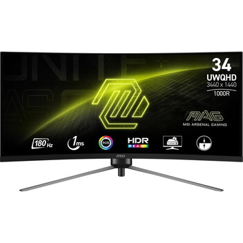 Monitor MSI MAG 345CQR 34" LED UWDQHD 180Hz FreeSync Premium Compatible Curvo Monitor MSI MAG 345CQR 34" LED UWDQHD 180Hz FreeSync Premium Compatible Curvo
