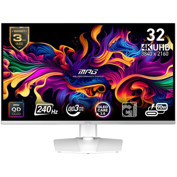Monitor MSI MPG 321URXW QD-OLED 31.5" QD-OLED UltraHD 4K 240Hz 0.03ms HDR 400 Adaptive Sync USB-C