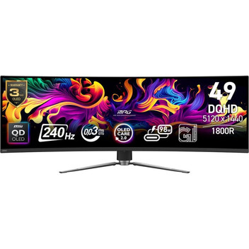 Monitor MSI MPG 491CQPX QD-OLED 49" QD-OLED UltraWide Dual QHD 240Hz Curva USB-C