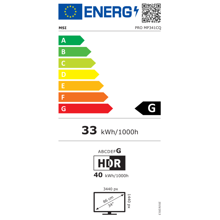 MSI PRO MP341CQW 34" LED UWQHD 100Hz Curva