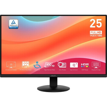 Monitor MSI Pro MP252L 24.5" FullHD 100Hz IPS HDR Tiempo de respuesta 1 ms Monitor MSI Pro MP252L 24.5" FullHD 100Hz IPS HDR Tiempo de respuesta 1 ms