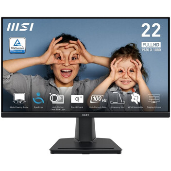 Monitor MSI PRO MP225V 21.5" LED VA FullHD 100Hz Adaptive Sync Monitor MSI PRO MP225V 21.5" LED VA FullHD 100Hz Adaptive Sync