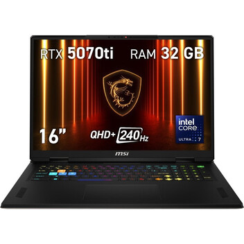 Portátil MSI Vector 16 HX AI A2XWHG-097XES Intel Core Ultra 7 255HX 32GB 1TB SSD RTX 5070 Ti 16"