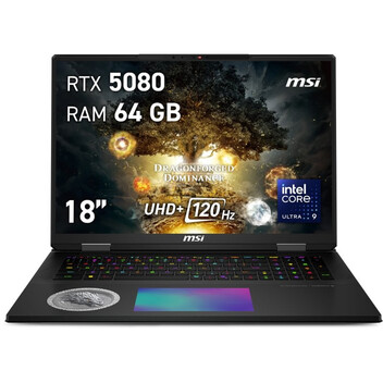 Portátil MSI Titan 18 HX Dragon Edition A2XWIG-227ES Intel Core Ultra 9 285HX 64GB 4TB SSD RTX 5080
