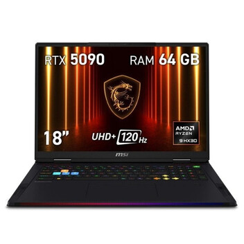 Portátil MSI Raider A18 HX A9WJG-039ES MiniLED AMD Ryzen 9 9955HX3D 64GB 2 TB SSD RTX 5090/18" W11