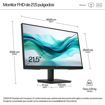 Monitor HP Series 3 Pro 322pf 21,5" FHD 100Hz IPS Flicker Free Low Blue Light DisplayPort VGA Mate