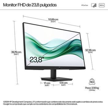 Monitor HP Series 3 Pro 324pv 23.8" 1080p 100Hz VA Low Blue Light Flicker Free Edge LED Micro-Edge Monitor HP Series 3 Pro 324pv 23.8" 1080p 100Hz VA Low Blue Light Flicker Free Edge LED Micro-Edge