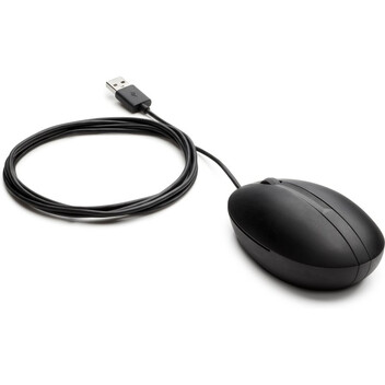 Ratón HP con cable 1000 DPI ambidiestro ergonómico USB óptico Negro Ratón HP con cable 1000 DPI ambidiestro ergonómico USB óptico Negro
