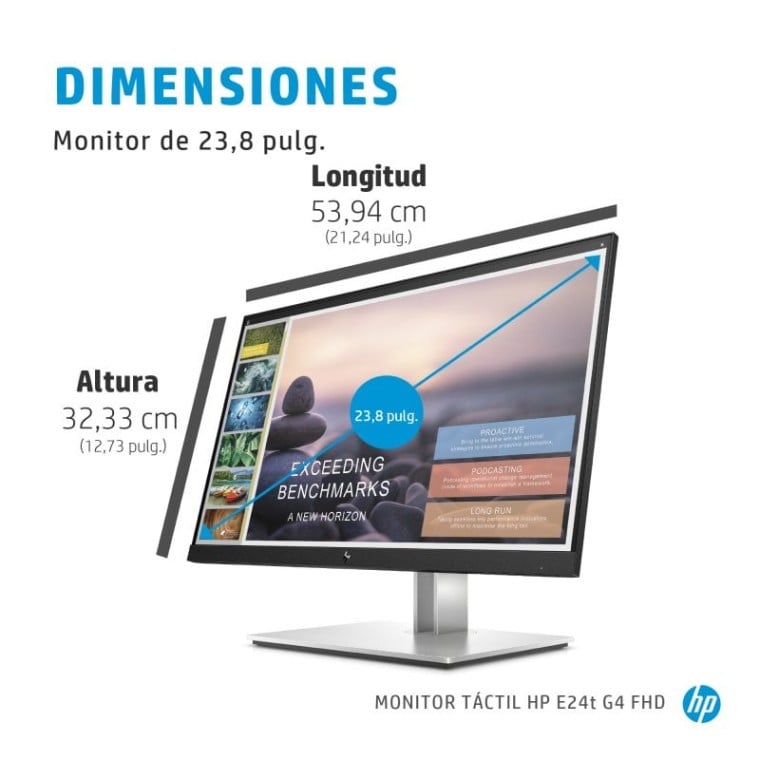 HP E-Series E24t G4 23.8" LED IPS FullHD Táctil