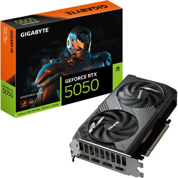 Tarjeta Gráfica Gigabyte GeForce RTX 5050 WINDFORCE OC 8GB GDDR6 Reflex 2 RTX AI DLSS4 Tarjeta Gráfica Gigabyte GeForce RTX 5050 WINDFORCE OC 8GB GDDR6 Reflex 2 RTX AI DLSS4