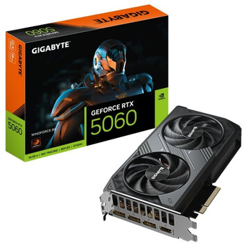 Tarjeta Gráfica Gigabyte GeForce RTX 5060 WINDFORCE 8GB GDDR7 Reflex 2 RTX AI DLSS4 Tarjeta Gráfica Gigabyte GeForce RTX 5060 WINDFORCE 8GB GDDR7 Reflex 2 RTX AI DLSS4