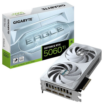 Tarjeta Gráfica Gigabyte GeForce RTX 5060 Ti EAGLE OC ICE 16GB GDDR7 Reflex 2 RTX AI DLSS4