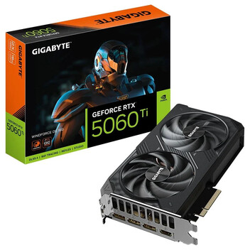 Tarjeta Gráfica Gigabyte GeForce RTX 5060 Ti WINDFORCE OC 16GB GDDR7 Reflex 2 RTX AI DLSS4