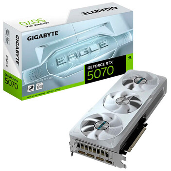 Tarjeta Gráfica Gigabyte GeForce RTX 5070 EAGLE OC ICE SFF 12GB GDDR7 DLSS4 Tarjeta Gráfica Gigabyte GeForce RTX 5070 EAGLE OC ICE SFF 12GB GDDR7 DLSS4