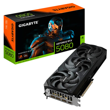 Tarjeta Gráfica Gigabyte GeForce RTX 5080 WindForce SFF 16GB GDDR7 DLSS4 Tarjeta Gráfica Gigabyte GeForce RTX 5080 WindForce SFF 16GB GDDR7 DLSS4
