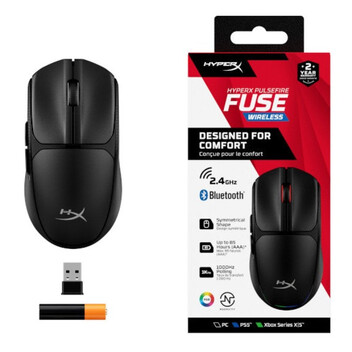 HyperX Pulsefire Fuse Wireless Ratón Gaming Inalámbrico Bluetooth 12000 DPI Negro HyperX Pulsefire Fuse Wireless Ratón Gaming Inalámbrico Bluetooth 12000 DPI Negro