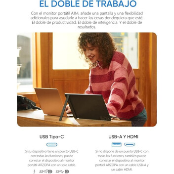 Monitor Arzopa A1M 17.3" LED IPS FullHD USB-C