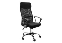 HomCom Silla de Oficina Ergonómica de Malla Negra
