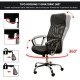 HomCom Silla de Oficina Ergonómica de Malla Negra