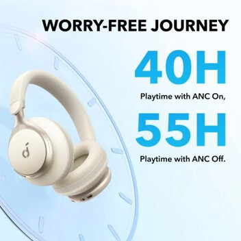 Soundcore Space One Auriculares Inalambricos con Cancelación Activa de Ruido Blancos Soundcore Space One Auriculares Inalambricos con Cancelación Activa de Ruido Blancos